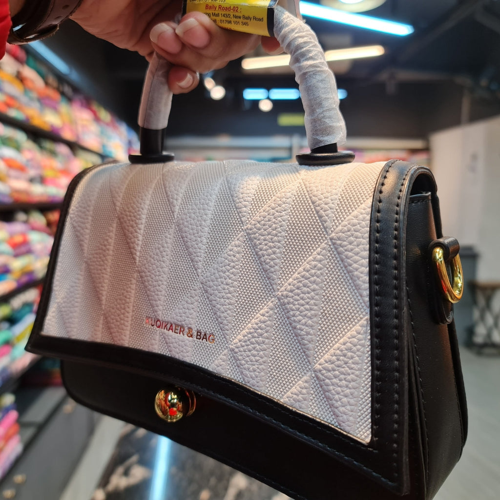 Black & White Luxury Design Women Handbags - SaimaFashion