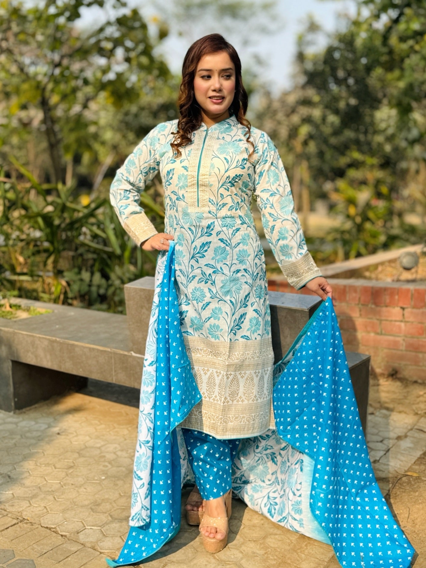 Kota Cotton Printed Three Piece - SaimaFashion