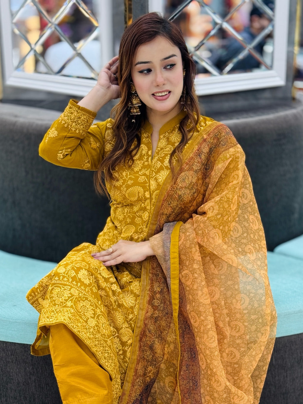 Jorjet Embroidered Dress - SaimaFashion