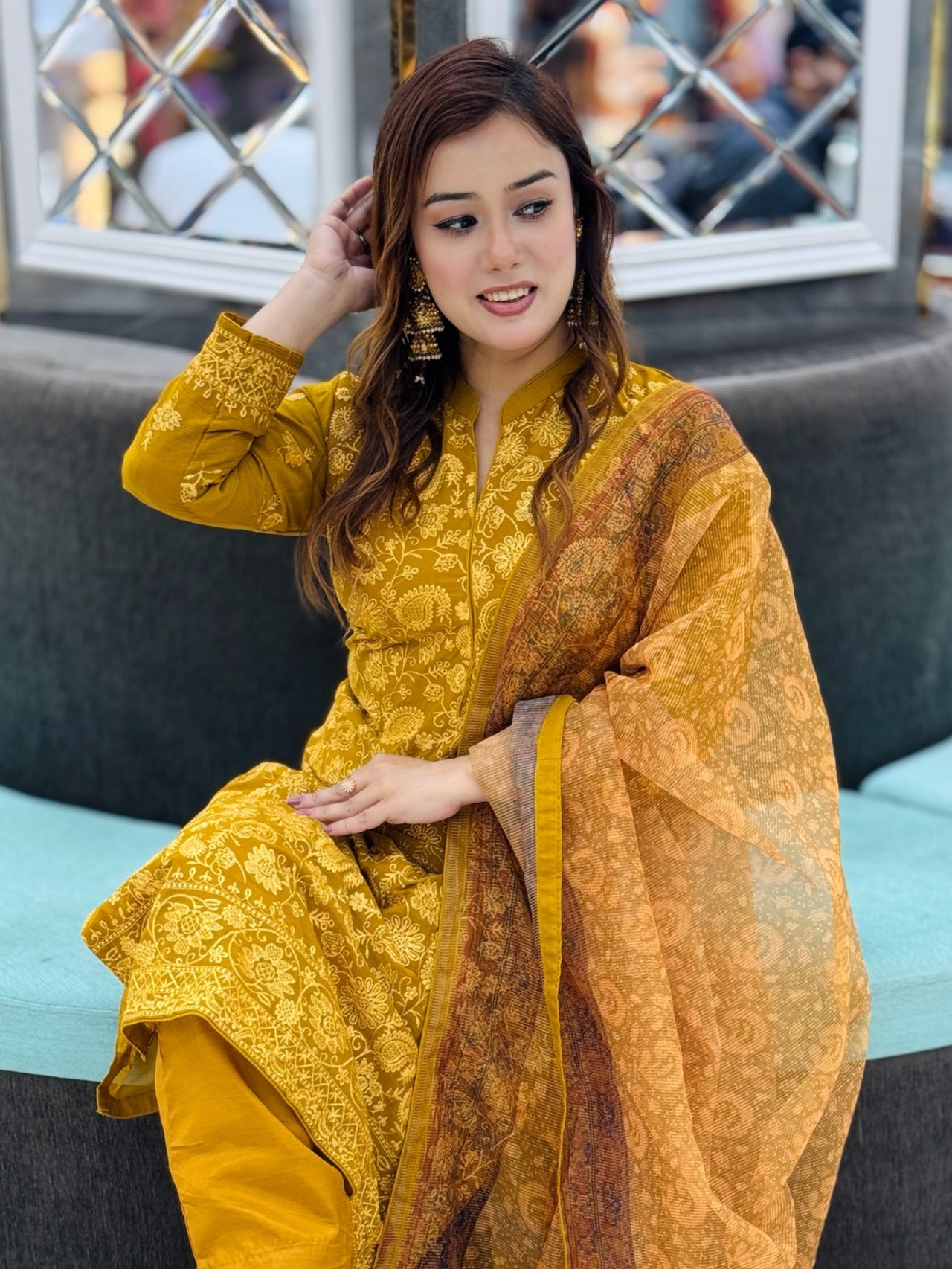 Jorjet Embroidered Dress - SaimaFashion