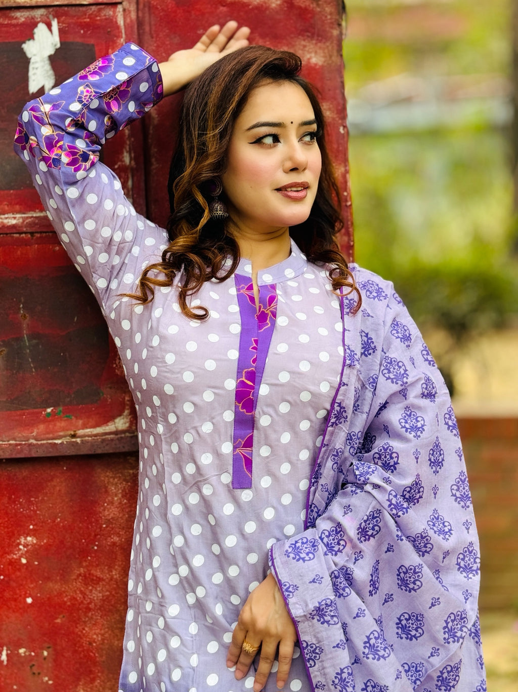 Floral printed moslin cotton shalwar Kameez - SaimaFashion