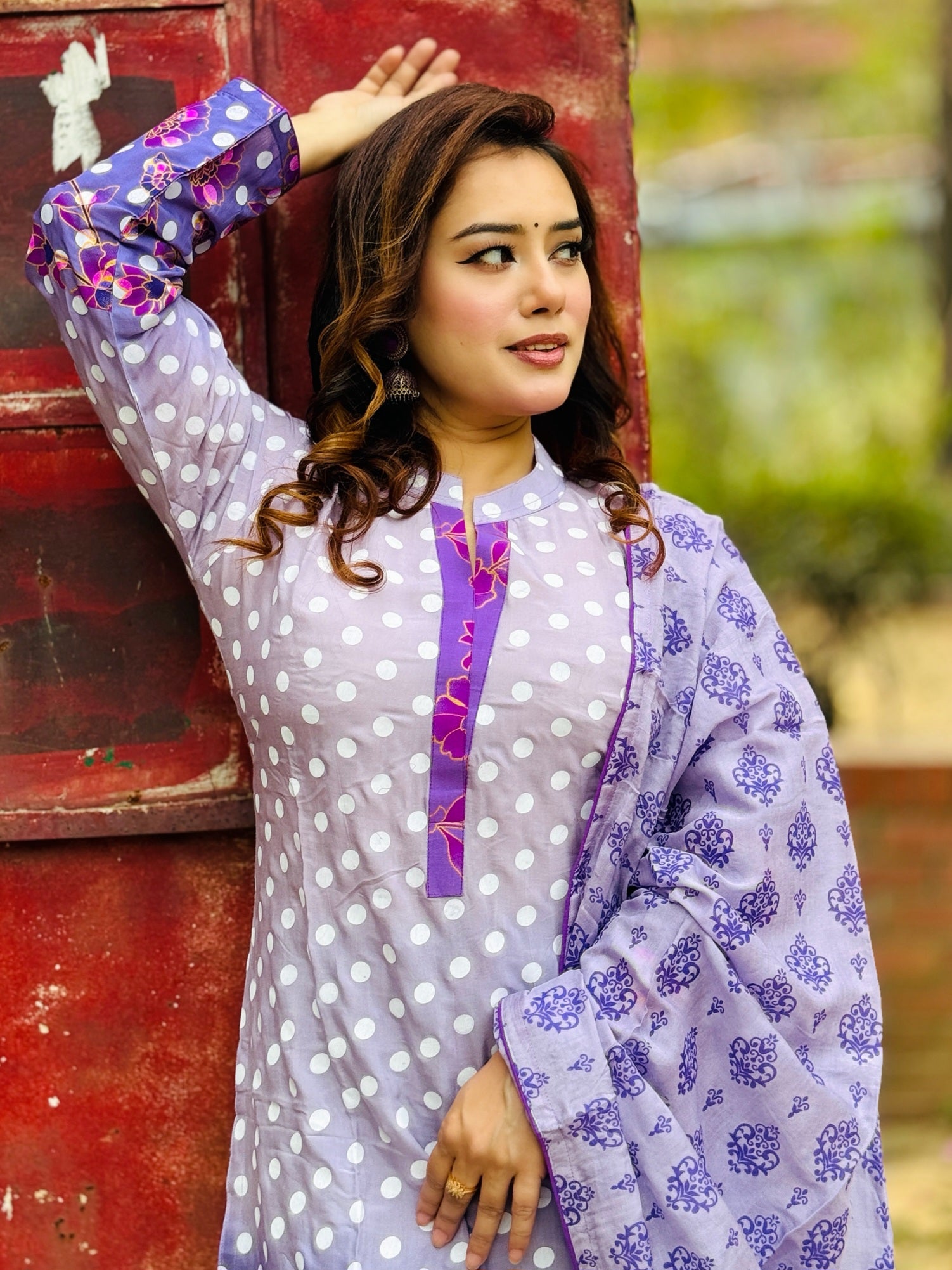 Floral printed moslin cotton shalwar Kameez - SaimaFashion