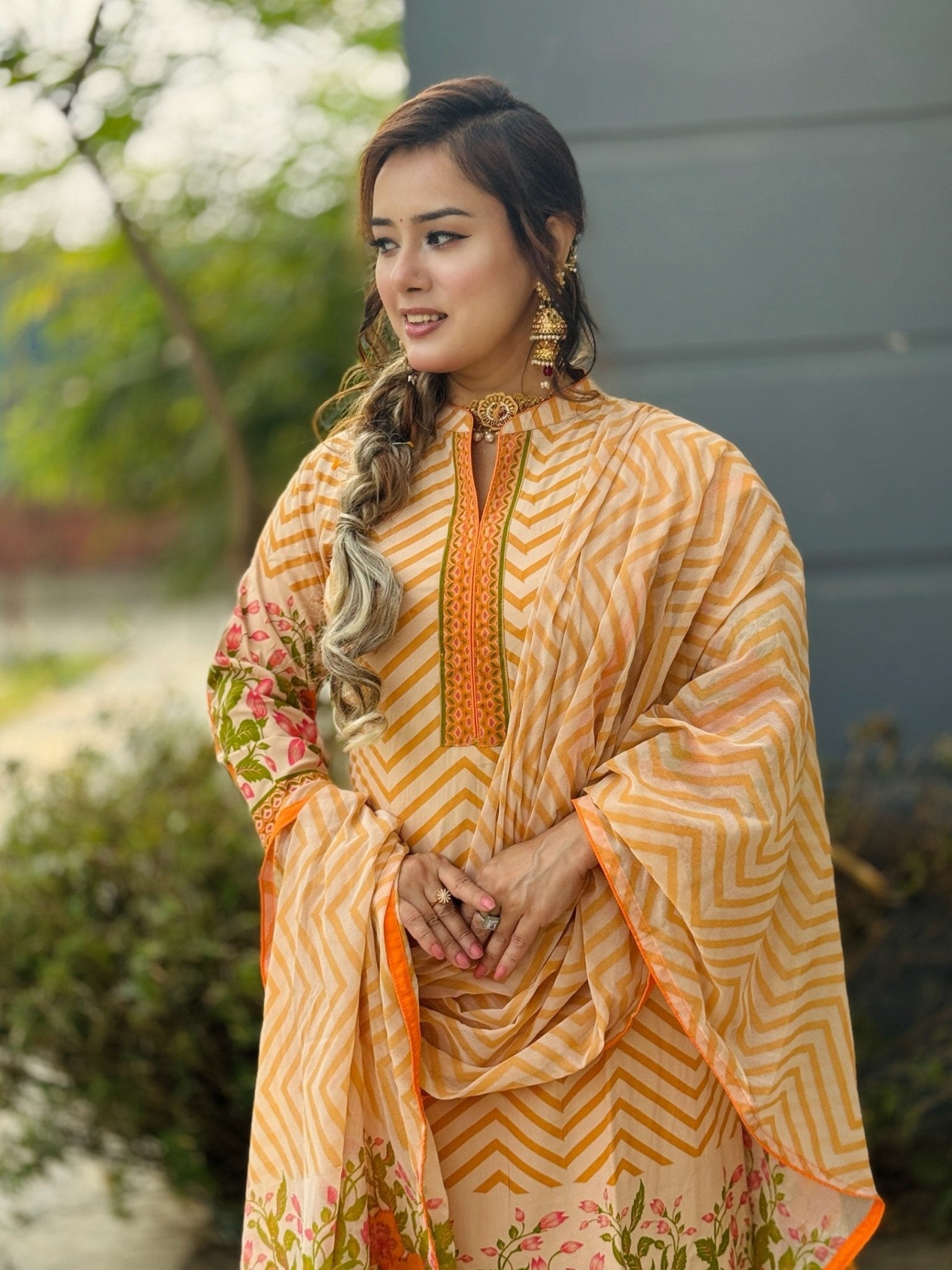 Brown Colour Linen Shalwar Kameez Set - SaimaFashion