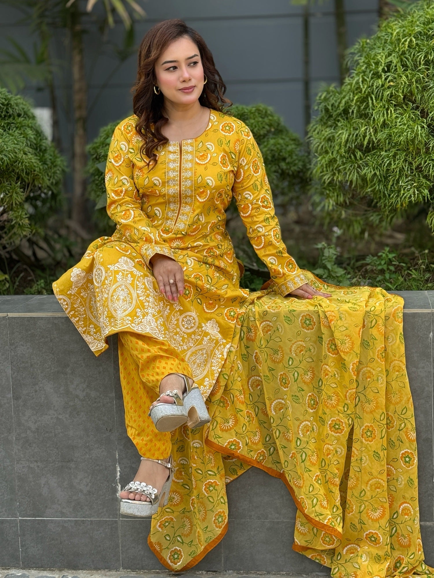 Cotton Embroidered Shalwa Kameez Set - SaimaFashion