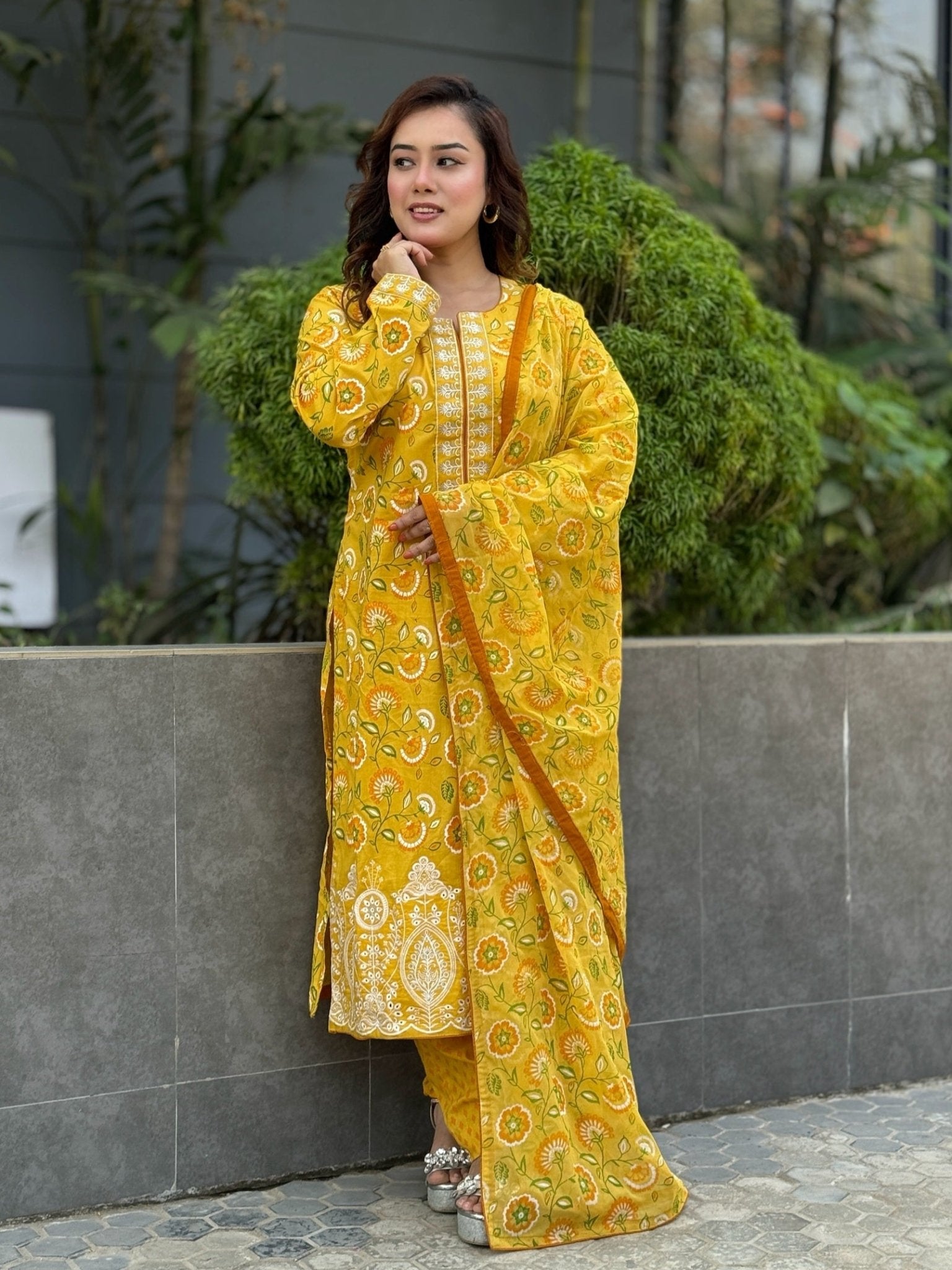Cotton Embroidered Shalwa Kameez Set - SaimaFashion