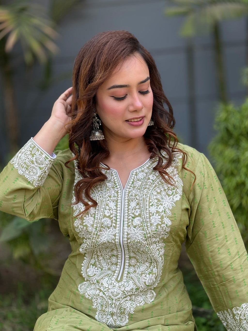Moslin Cotton Embroidered Shalwar Kameez Set - SaimaFashion