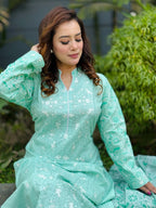 Past Colour Cotton Embroidered Shalwar Kameez - SaimaFashion