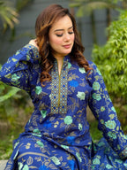 Linen All Over Embroidered Shalwar Kameez Set - SaimaFashion