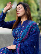 Blue line shalwar kameez - SaimaFashion