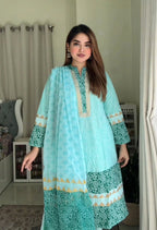 Line Printed Shalwar Kameez Set - SaimaFashion