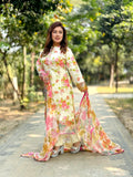 Premium Pastel Floral Salwar Kameez with Flowing Dupatta